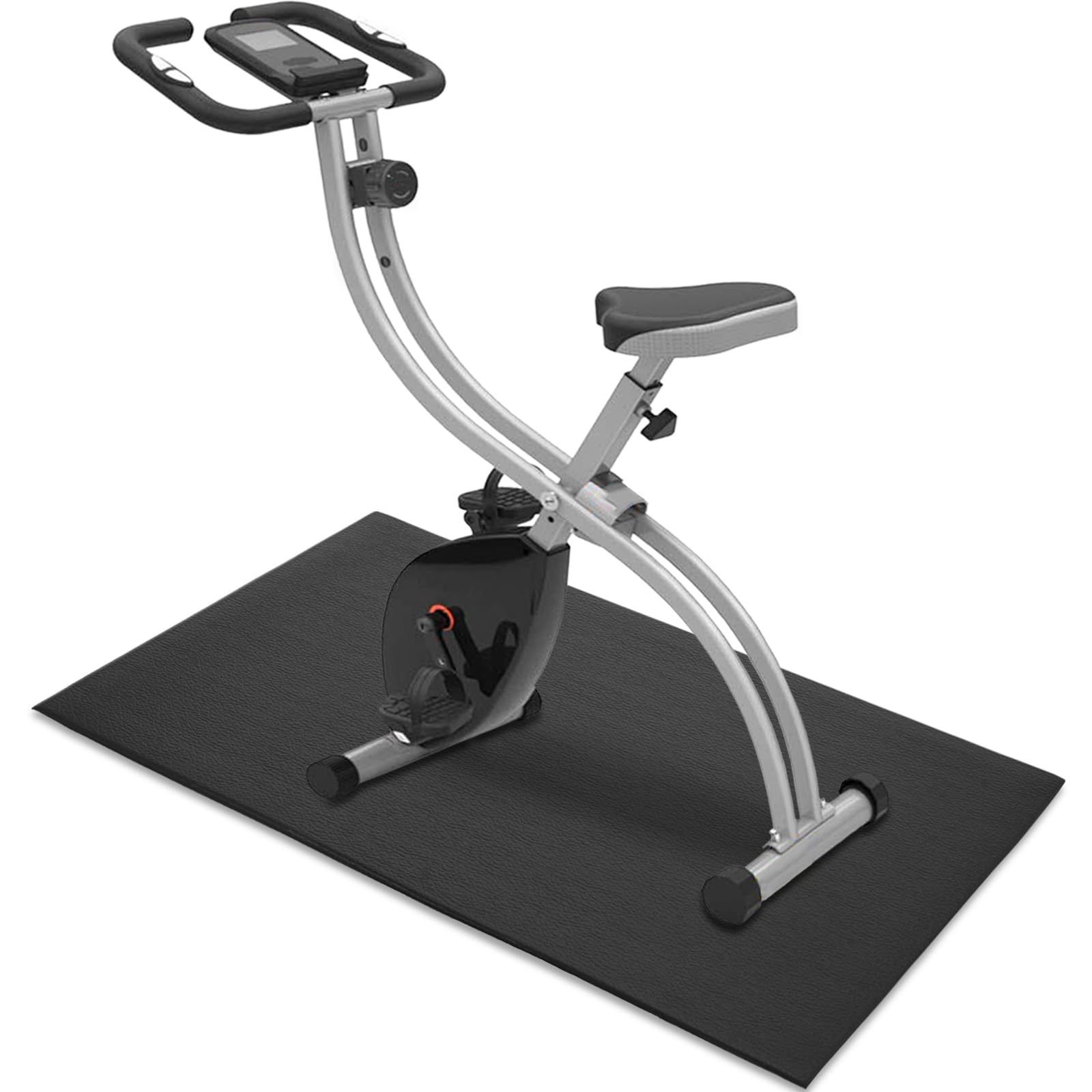 AKOZLIN Bodenschutzmatten, 6mm Hochdichte PVC-Bodenschutzmatten für Sportgeräte, Fitnessgeräte, Crosstrainer und Laufbänder, Rollentrainer Matte, Anti-Rutsch-Trainingsmatten