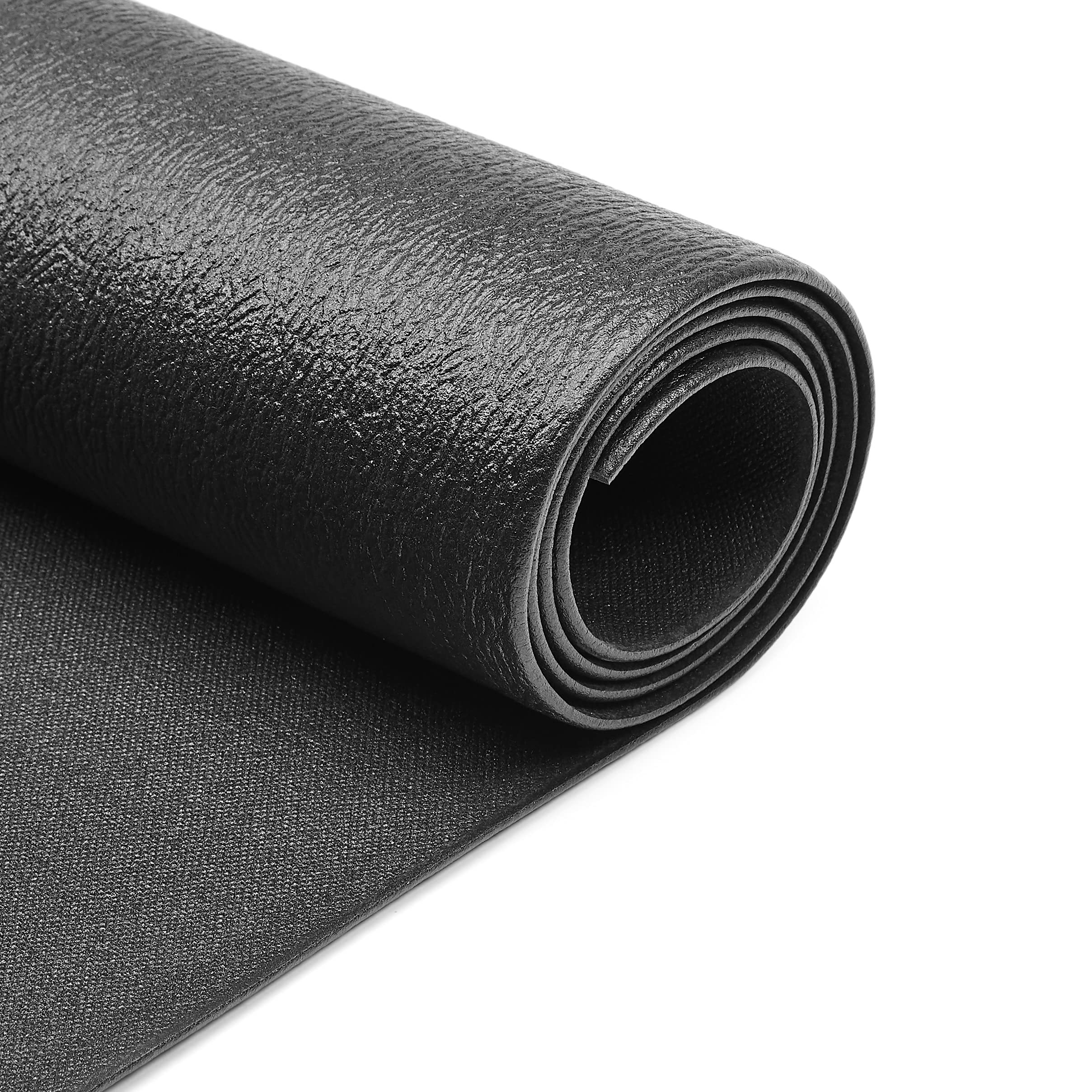 Amazon Basics Hochdichte Bodenmatte für Trainingsgeräte, Laufbänder und Fitnessstudios, 0,76 x 1,83 m, Schwarz