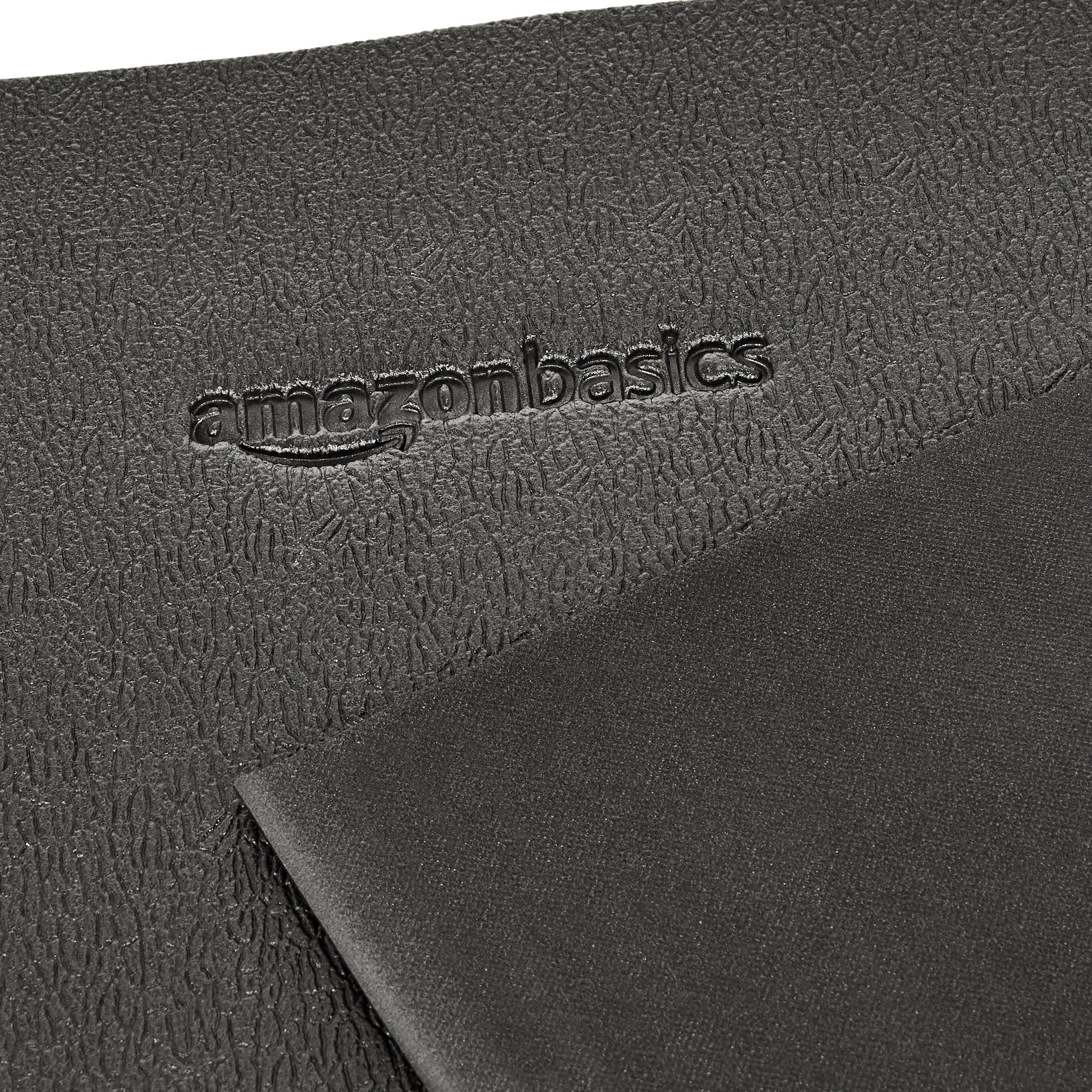 Amazon Basics Hochdichte Bodenmatte für Trainingsgeräte, Laufbänder und Fitnessstudios, 0,76 x 1,83 m, Schwarz