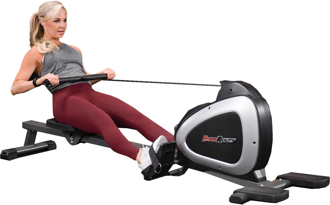Fitness Reality 1000 Plus Bluetooth Rudergerät mit magnetischem Widerstand, optionalen Ganzkörperübungen und kostenloser App